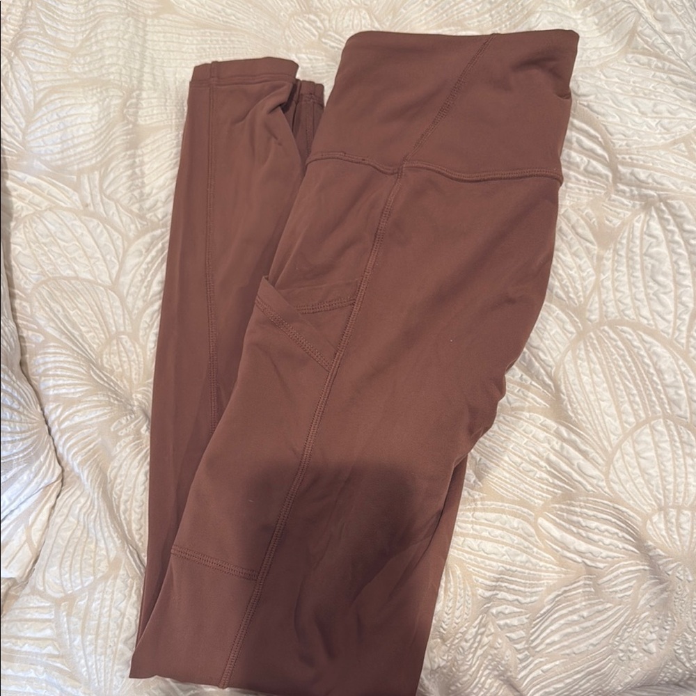 Brown V-Neck Top